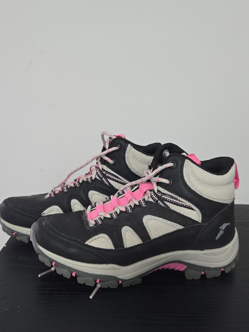 Women's Black & Pink Hiking Boots - Lightweight Trail Shoes